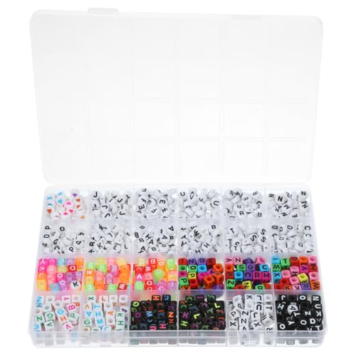 PLAFOPE 1080 Stück Teiliges Kunststoff Buchstaben Perlen Runde Lose Schmuckperlen mit Englischen Buchstaben DIY Armbänder Halsketten Bastelperlen für Kreative Schmuckherstellung PLAFOPE 1080 Stück Teiliges Kunststoff Buchstaben Perlen Runde Lose Schmuckperlen mit Englischen Buchstaben DIY Armbänder Halsketten Bastelperlen für Kreative Schmuckherstellung von PLAFOPE