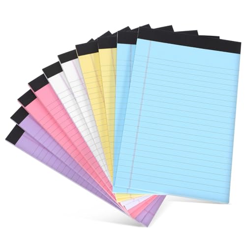 PLAFOPE 10Er-Packung Teiliges Notizblock Farbig Liniert Legal Pads Schreibblock Kleine Notizbücher Vielseitig Verwendbar für Büro Schule und Kreatives Notizen Machen in Rot Hellblau Gelb PLAFOPE 10Er-Packung Teiliges Notizblock Farbig Liniert Legal Pads Schreibblock Kleine Notizbücher Vielseitig Verwendbar für Büro Schule und Kreatives Notizen Machen in Rot Hellblau Gelb von PLAFOPE