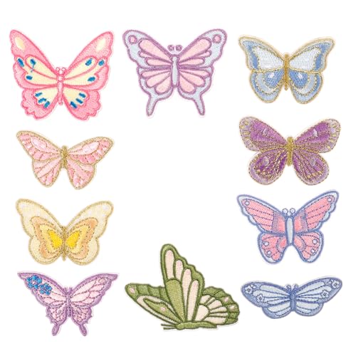 PLAFOPE 10Stücke Schmetterlings Aufnäher Selbstklebende Stickerei Patches für Kleidung DIY Dekoration Langlebige Flicken zur Reparatur und Verschönerung von Textilien PLAFOPE 10Stücke Schmetterlings Aufnäher Selbstklebende Stickerei Patches für Kleidung DIY Dekoration Langlebige Flicken zur Reparatur und Verschönerung von Textilien von PLAFOPE