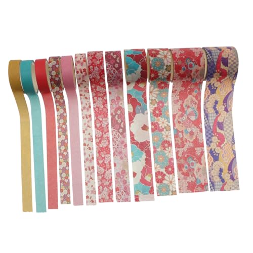 PLAFOPE 12 Rollen Washi Tape mit Blumenmuster Dekorative DIY Klebebänder aus Hochwertigem Papier Vielseitige Scrapbook Aufkleber für Basteln Journals und Geschenkverpackung von PLAFOPE