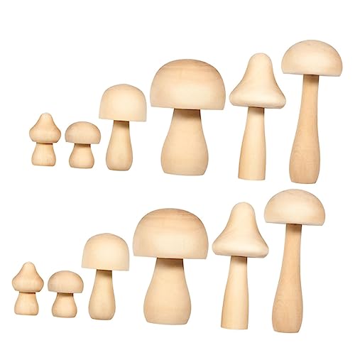 PLAFOPE 12 Stück Teiliges DIY Holzpilz für Naturbelassene Pilze zum Bemalen Verschiedene Geruchsfreies Sicheres Holz für Bastelprojekte und Kreative Dekoration PLAFOPE 12 Stück Teiliges DIY Holzpilz für Naturbelassene Pilze zum Bemalen Verschiedene Geruchsfreies Sicheres Holz für Bastelprojekte und Kreative Dekoration von PLAFOPE