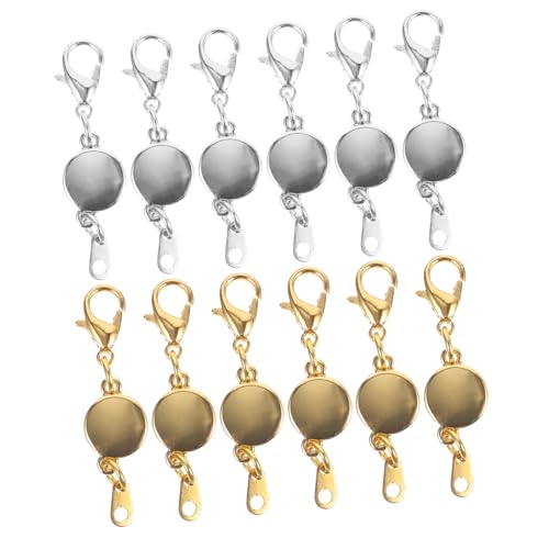 PLAFOPE 12 Stück Teiliges Magnetisches Verschluss aus Legierung für Halsketten und Armbänder Glänzende Silberne und Goldene Verlängerungs Karabiner Einfaches Ablegen Modisches PLAFOPE 12 Stück Teiliges Magnetisches Verschluss aus Legierung für Halsketten und Armbänder Glänzende Silberne und Goldene Verlängerungs Karabiner Einfaches Ablegen Modisches von PLAFOPE
