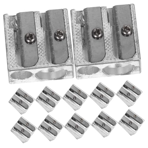 PLAFOPE 12 Stück Teiliges Manueller Doppelloch Bleistiftspitzer aus Aluminiumlegierung Handlich für Dünne und Dicke Stifte Geeignet für Schule Büro und Künstler Sichere Einfache Bedienung PLAFOPE 12 Stück Teiliges Manueller Doppelloch Bleistiftspitzer aus Aluminiumlegierung Handlich für Dünne und Dicke Stifte Geeignet für Schule Büro und Künstler Sichere Einfache Bedienung von PLAFOPE