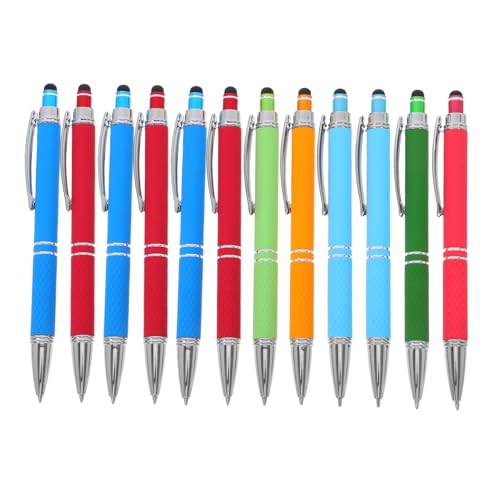 PLAFOPE 12 Stück Teiliges Metall Kugelschreiber mit Stylus Spitze Ergonomisch Feinspitzig Reibungsloses Schreiben Multifunktional für Büro Schule Teens und Frauen Bunte Mischung PLAFOPE 12 Stück Teiliges Metall Kugelschreiber mit Stylus Spitze Ergonomisch Feinspitzig Reibungsloses Schreiben Multifunktional für Büro Schule Teens und Frauen Bunte Mischung von PLAFOPE
