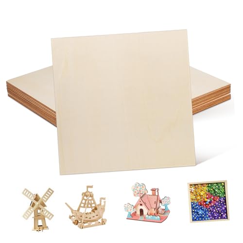 PLAFOPE 12 Stück Teiliges Quadratische Sperrholzplatten Roh Robuste Holzplatten für Brandmalerei Schnitzen Basteln Vielseitige DIY Holzblätter PLAFOPE 12 Stück Teiliges Quadratische Sperrholzplatten Roh Robuste Holzplatten für Brandmalerei Schnitzen Basteln Vielseitige DIY Holzblätter von PLAFOPE