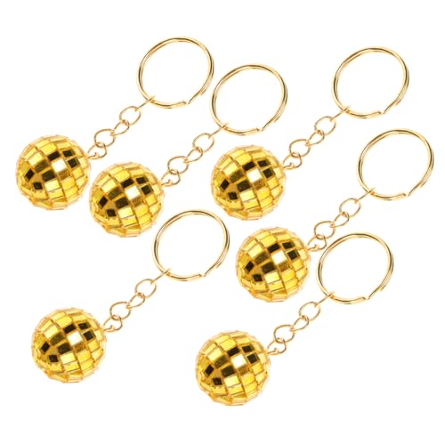PLAFOPE 12 Stück Teiliges Retro Disco Schlüsselanhänger Set mit Goldenen Mini Spiegelkugeln Vintage Party Deko für Halloween Weihnachten Stylische Glitzer Deko für Auto und Taschen PLAFOPE 12 Stück Teiliges Retro Disco Schlüsselanhänger Set mit Goldenen Mini Spiegelkugeln Vintage Party Deko für Halloween Weihnachten Stylische Glitzer Deko für Auto und Taschen von PLAFOPE