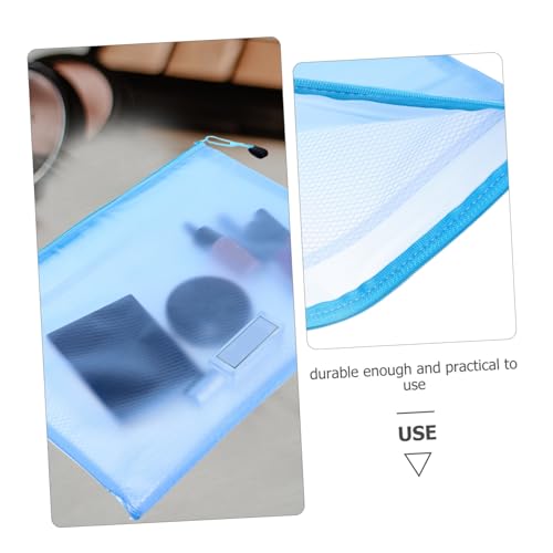 PLAFOPE 12 Stück Teiliges Sichtbare PVC Zipper Dokumententaschen in Reißfeste Transparente Aufbewahrungstaschen mit Reißverschluss für Schule Büro Reise Praktische Organizer Beutel in von PLAFOPE