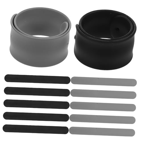 PLAFOPE 12 Stück Teiliges Silikon überzogene Metallstreifen Slap Bands Geschenkpapier Posterhalter Vielseitiger Organizer für Geschenkpapierrollen Kabelclips Stabil und Formbeständig von PLAFOPE