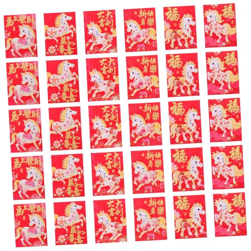 PLAFOPE 120 Stück Chinesische Rote Umschläge Pferd Cartoon Motiv Leuchtende Farben Langlebig Fröhliche Neujahrs Lucky Money Taschen für Frühlingsfest Hochzeit Kinderfreundlich PLAFOPE 120 Stück Chinesische Rote Umschläge Pferd Cartoon Motiv Leuchtende Farben Langlebig Fröhliche Neujahrs Lucky Money Taschen für Frühlingsfest Hochzeit Kinderfreundlich von PLAFOPE