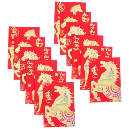 PLAFOPE 120 Stück Teiliges Chinesische Rote Umschläge aus Papier Dicke Hong Bao für Frühlingsfest Vielseitige Neujahrs-geldumschläge mit Traditionellen Motiven für Hochzeit Geburtstag von PLAFOPE