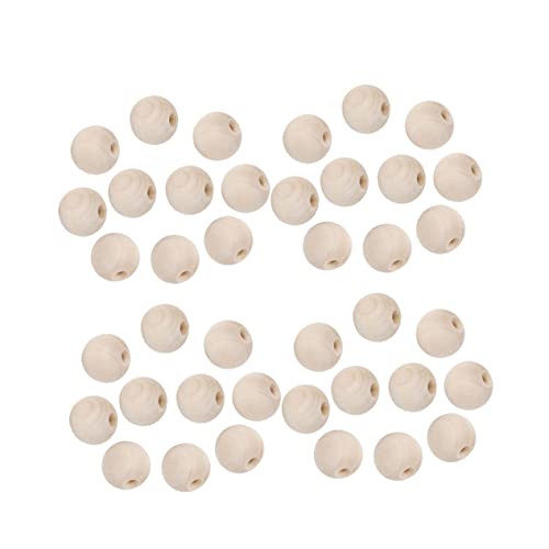 PLAFOPE 1200 Stück Teiliges Runde Holzperlen Naturbelassen DIY Bastelperlen Schmuckherstellung Armband Anhänger Schlüsselanhänger Zubehör für Kreative Handarbeiten von PLAFOPE