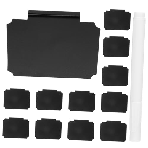 PLAFOPE 12Stücke Clip für Aufbewahrungsbehälter Abnehmbare Preisschilder mit Whiteboard Stift für Küchen Badezimmer und Geschäfte Stabil und Einfach von PLAFOPE
