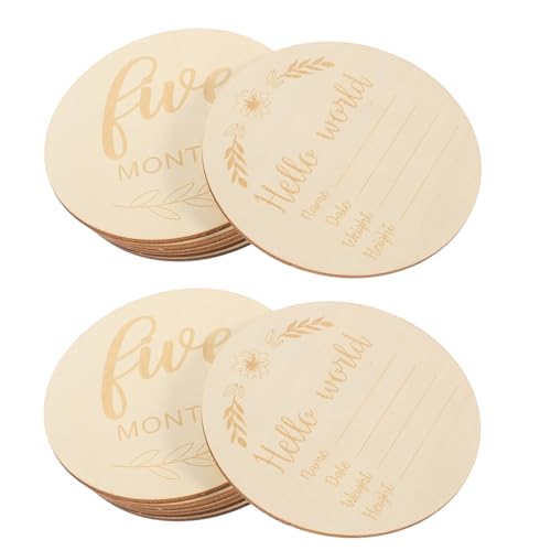 PLAFOPE 14 Stück Teiliges Meilensteinkarten Holzscheiben Lasergravierte Runde Monatsmarker für Neugeborene Dekorative Meilenstein Holzscheiben als Babyfotos Requisiten und Geschenkset PLAFOPE 14 Stück Teiliges Meilensteinkarten Holzscheiben Lasergravierte Runde Monatsmarker für Neugeborene Dekorative Meilenstein Holzscheiben als Babyfotos Requisiten und Geschenkset von PLAFOPE