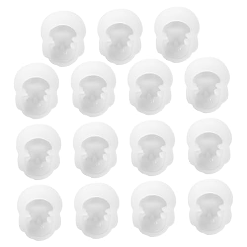 PLAFOPE 15 Stück Teiliges Silikon Skull Kopf Formen für DIY Schmuck Anhänger Herstellung Detailreiche Schädel Gießformen Vielseitig für Harz Epoxid Kerzen für Halloween Bastelprojekte von PLAFOPE
