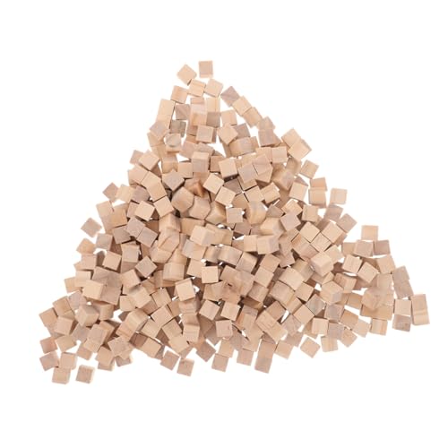 PLAFOPE 1500 Stück Teiliges Kleine Unbehandelte Holzklötze aus Kiefernholz Quadratische DIY Holzbausteine für Kreativität Feinmotorik und Frühkindlicher Bildung von PLAFOPE
