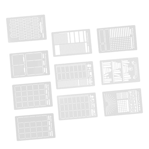 PLAFOPE 16 Stück Protokoll Malerei Vorlage Schablonen Für Scrapbooking Planerschablonen Aus Kunststoff Zeitschrift Schablonenplanungsformular Beachten Sie Schablone Weiß Das Haustier von PLAFOPE