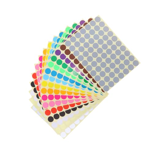 PLAFOPE 16 Stück Teiliges Farbige Runde Aufkleber Selbstklebend Geschenketiketten für Halloween Scrapbooking Papierverpackungen Kindgerechte Dekoration Ablösbar ohne Rückstände von PLAFOPE