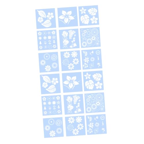 PLAFOPE 18 Stück Teiliges Blumen Schablonen aus Langlebigem Pet Wiederverwendbar Flexibel für DIY Malvorlagen Kreative Bastelprojekte Kinderhand Auge Koordination Frühling Airbrush Kunst von PLAFOPE