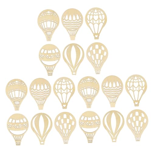 PLAFOPE 18 Stück Teiliges Hot Air Balloon Holzscheiben Robuste DIY Holzspäne zum Bemalen Natürliche Holzausschnitte für Kinderhandwerk und Kreative Bastelprojekte für Schul und PLAFOPE 18 Stück Teiliges Hot Air Balloon Holzscheiben Robuste DIY Holzspäne zum Bemalen Natürliche Holzausschnitte für Kinderhandwerk und Kreative Bastelprojekte für Schul und von PLAFOPE