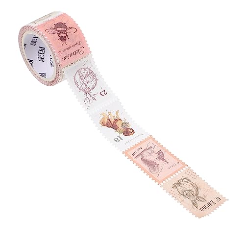 PLAFOPE 1Rolle Retro Stempelaufkleber für Scrapbooking DIY Papieraufkleber für Notizbuch Tagebuch und Kreative Bastelprojekte Verschiedene Designs für Jede von PLAFOPE