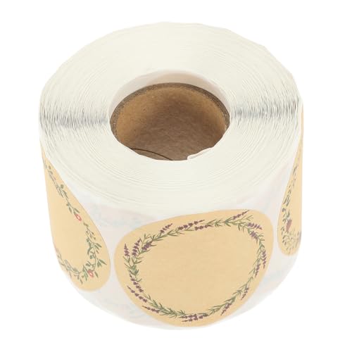 PLAFOPE 1Rolle Selbstklebende Geschenkverpackungsaufkleber aus Kraftpapier Dekorative für Kuchenverpackungen und Stark Haftend Rückstandsfrei Ablösbar von PLAFOPE