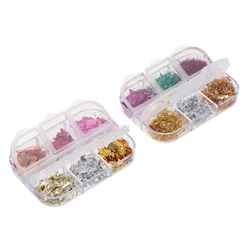 PLAFOPE 2 Boxen Metallic Nail Art Flakes Boxen Bunte Holographische Folien Silber Glitzer Nageldekoration DIY Kreativ Nailart Zubehör PLAFOPE 2 Boxen Metallic Nail Art Flakes Boxen Bunte Holographische Folien Silber Glitzer Nageldekoration DIY Kreativ Nailart Zubehör von PLAFOPE
