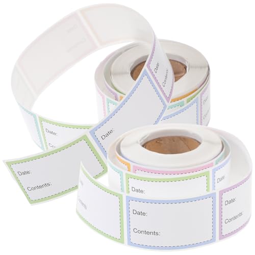 PLAFOPE 2 Rollen Abnehmbare Selbstklebende Lebensmittel Etiketten Kleine Aufkleber für Gefrier Vorratsbehälter Beschriftbar Langlebig Haftend für Küche und Kühlschrankorganisation PLAFOPE 2 Rollen Abnehmbare Selbstklebende Lebensmittel Etiketten Kleine Aufkleber für Gefrier Vorratsbehälter Beschriftbar Langlebig Haftend für Küche und Kühlschrankorganisation von PLAFOPE