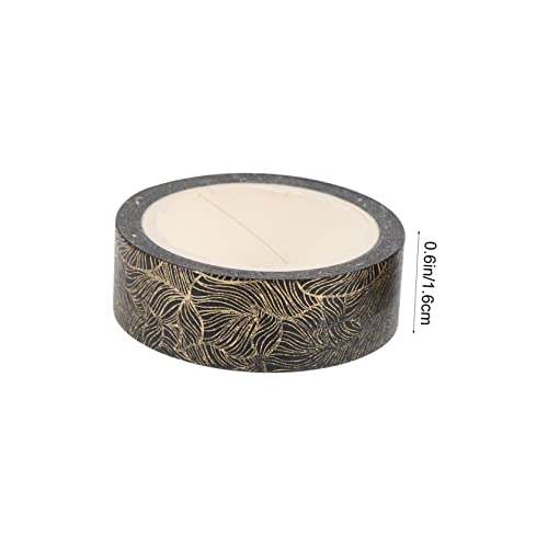 PLAFOPE 2 Rollen Hot Stamping Washi Tape mit Goldmuster Handgerissenes Scrapbooking Klebeband für DIY Planer Tagebuch Geschenkverpackung Wiederverwendbar und Rückstandslos Entfernbar von PLAFOPE