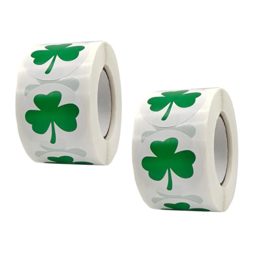 PLAFOPE 2 Rollen Patrick's Day Geschenkaufkleber Selbstklebende Kleeblatt Etiketten Hochwertige Dekorationssticker für Geschenkverpackung Scrapbooking Party und Feiertagsstimmung PLAFOPE 2 Rollen Patrick's Day Geschenkaufkleber Selbstklebende Kleeblatt Etiketten Hochwertige Dekorationssticker für Geschenkverpackung Scrapbooking Party und Feiertagsstimmung von PLAFOPE