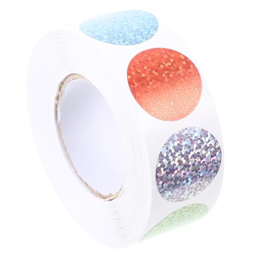 PLAFOPE 2 Rollen Selbstklebende Rundaufkleber Holografische Geschenkverpackung Etiketten Belohnungssticker pro für Bücher Geschenkboxen von PLAFOPE