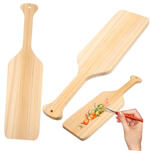 PLAFOPE 2 Stk. Unbehandelte Kiefernholz Paddel Holzpaddel für DIY Bastelprojekte Schwesternschaft Paddles mit Bohrung zum Bemalen und Dekorieren für Wanddeko PLAFOPE 2 Stk. Unbehandelte Kiefernholz Paddel Holzpaddel für DIY Bastelprojekte Schwesternschaft Paddles mit Bohrung zum Bemalen und Dekorieren für Wanddeko von PLAFOPE