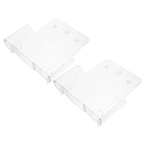PLAFOPE 2 Stück Acryl Wandhalter Dokumentenablage Transparenter Desktop Infoständer Flexibel Platzierbar Platzsparend für Büro Broschüren Prospekt Aufsteller von PLAFOPE