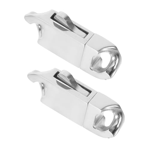 PLAFOPE 2 Stück Edelstahl Federverschluss für Schmuck Robuste Glänzende Verschlüsse für Halsketten und Armbänder Sicherer Verschluss mit Federbelastetem Design für Schmuckherstellung von PLAFOPE