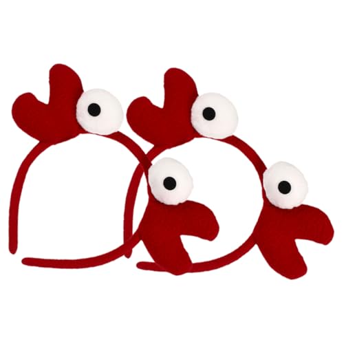 PLAFOPE 2 Stück Halloween Krabben Stirnband Rotes Cosplay Haarband für Party Kostüm Fotorequisiten Erwachsene von PLAFOPE