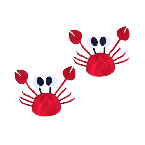 PLAFOPE Halloween Krabbenhut 2er-pack Ungewebter Muschelhut Rote Krabbe Party-zubehör für Ostern Weihnachten PLAFOPE Halloween Krabbenhut 2er-pack Ungewebter Muschelhut Rote Krabbe Party-zubehör für Ostern Weihnachten von PLAFOPE
