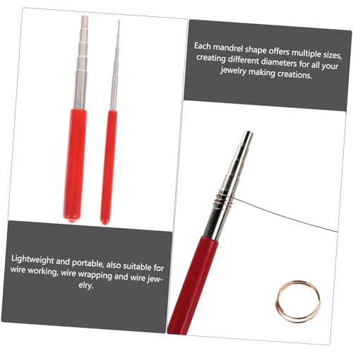 PLAFOPE 2 Stück Mandrel Wire Wrapping Set Rutschfestem Gummigriff Langlebige Schmuckherstellung Werkzeuge zum Biegen Formen und Wickeln von Draht für DIY Metallkunst Perlenarbeiten von PLAFOPE