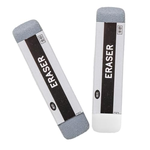 PLAFOPE 2 Stück Matte Radiergummi Frosted Oberfläche Pen Style Radiergummi für Kugelschreiber und Füller Langlebig Griffig Vielseitig Einsetzbar für Bürobedarf und Schule von PLAFOPE