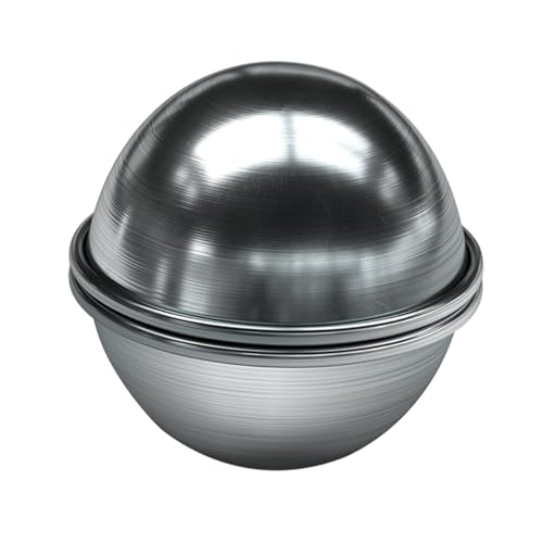 PLAFOPE 2 Stück Metall Badekugel Form Ergonomisch Geformt Langlebig Sicher für DIY Badebomben Herstellung Sowie Schokolade Käse Mousse Formen Zubehör von PLAFOPE