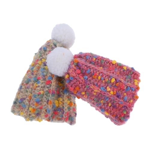 PLAFOPE 2 Stück Mini Gestrickte Puppenmützen Weiche Kuschelige Beanies für DIY Basteln Puppenhaus Dekoration Passend für Puppenköpfe ca Winter Zubehör Rosa Beige PLAFOPE 2 Stück Mini Gestrickte Puppenmützen Weiche Kuschelige Beanies für DIY Basteln Puppenhaus Dekoration Passend für Puppenköpfe ca Winter Zubehör Rosa Beige von PLAFOPE