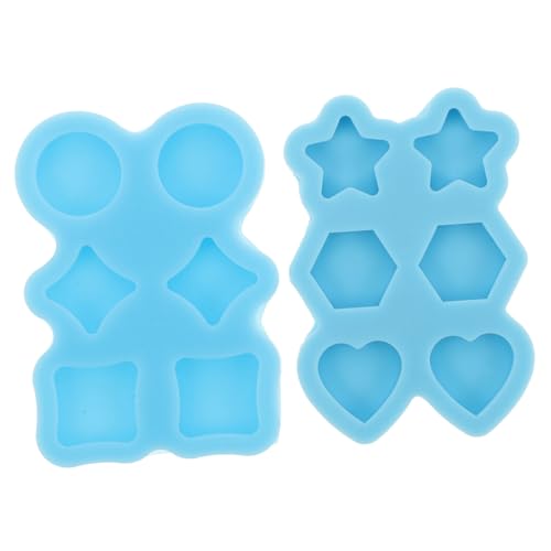 PLAFOPE 2 Stück Mini Silikonformen Herz Stern Rund Quadratisch für Schmuckherstellung Epoxidharz Gießformen mit Löchern Einfach Entformbar für DIY Anhänger und Ohrringe PLAFOPE 2 Stück Mini Silikonformen Herz Stern Rund Quadratisch für Schmuckherstellung Epoxidharz Gießformen mit Löchern Einfach Entformbar für DIY Anhänger und Ohrringe von PLAFOPE