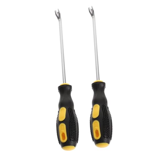 PLAFOPE 2 Stück Nagelzieher aus Hochfestem Karbonstahl Förmiger Gabel Gebogen Nagel Tack Puller für Möbelpolsterung Rostbeständig Ergonomischer Softgrip für Einfache Entfernung von PLAFOPE