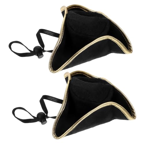 PLAFOPE 2 Stück Piratenhut mit Elastischem Band Karneval für Kostüm Fasching Themen Geburtstagsfeiern Cosplay-accessoire für Erwachsene PLAFOPE 2 Stück Piratenhut mit Elastischem Band Karneval für Kostüm Fasching Themen Geburtstagsfeiern Cosplay-accessoire für Erwachsene von PLAFOPE