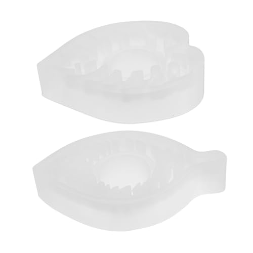 PLAFOPE 2 Stück Silikon Kerzenhalter Formen für Epoxidharz Hitzebeständig Flexibel Leicht zu Entformen DIY Teelichthalter Gießform mit Natürlichem Blattdesign für Kreative Dekoration von PLAFOPE