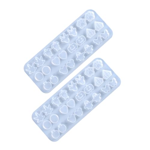 PLAFOPE 2 Stück Silikon Schmuckform für Ohrring Anhänger DIY Epoxidharz Gießform Mini Ohrsteckerform Kreative Silikonform für Individuelle Ohrschmuck Herstellung von PLAFOPE