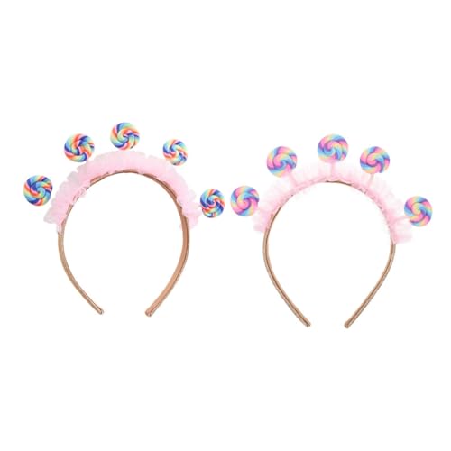 PLAFOPE 2 Stück Stirnband Lutscher-design Süßes Haarband für Mädchen Cartoon Kopfschmuck Party Haarschmuck Verstellbar Geeignet für Alltag und Fest PLAFOPE 2 Stück Stirnband Lutscher-design Süßes Haarband für Mädchen Cartoon Kopfschmuck Party Haarschmuck Verstellbar Geeignet für Alltag und Fest von PLAFOPE