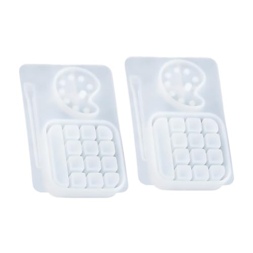 PLAFOPE 2 Stück Teiliges Epoxidharz Gießform aus Langlebigem Silikon für DIY Resin Casting Kristallklare Resin Formen für Praktische Farbmischpaletten Weiß für Kreative Handwerksprojekte PLAFOPE 2 Stück Teiliges Epoxidharz Gießform aus Langlebigem Silikon für DIY Resin Casting Kristallklare Resin Formen für Praktische Farbmischpaletten Weiß für Kreative Handwerksprojekte von PLAFOPE