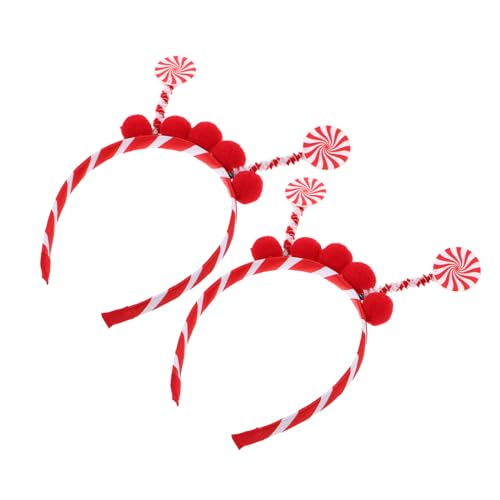 PLAFOPE 2 Stück Teiliges Lollipop Pompom Haarband Halloween und Weihnachts Candy Cane Haarreifen Bunte Party Kopfbänder für Dekorative Kostüm-accessoires für Festliche Anlässe PLAFOPE 2 Stück Teiliges Lollipop Pompom Haarband Halloween und Weihnachts Candy Cane Haarreifen Bunte Party Kopfbänder für Dekorative Kostüm-accessoires für Festliche Anlässe von PLAFOPE