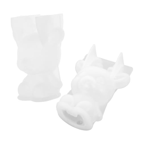 PLAFOPE 2 Stück Teiliges Silikonform Weiß für DIY Harz Gießen Vielseitige Langlebige Gießform für Tierfiguren Basteln Zuhause Schule und Studio Geeignet von PLAFOPE