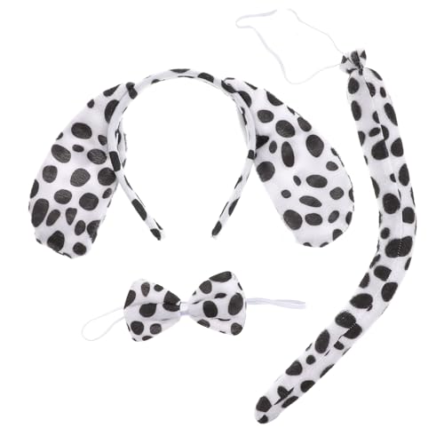 PLAFOPE 2 Stück Teiliges Tier Cosplay mit Hundestirnband Schleife und Flexibles Partyzubehör für Erwachsene und Bequemes Knitterfreies Kostüm Accessoire für Karneval und Feiern von PLAFOPE