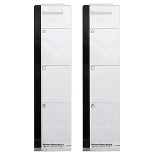 PLAFOPE 2 Stück Transparente Memo Boards für Computerbildschirme Selbstklebende Notiztafeln zur Einfachen Befestigung Stabile Haftung für Büro Arbeitsumgebung Klare Nachrichten und von PLAFOPE